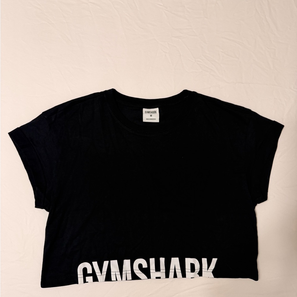 Gymshark Black Tee with White Logo